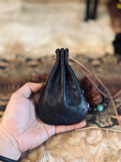 Handcrafted Leather Drawstring Pouch for Jewelry, EDC, and Collectibles - 10x15cm