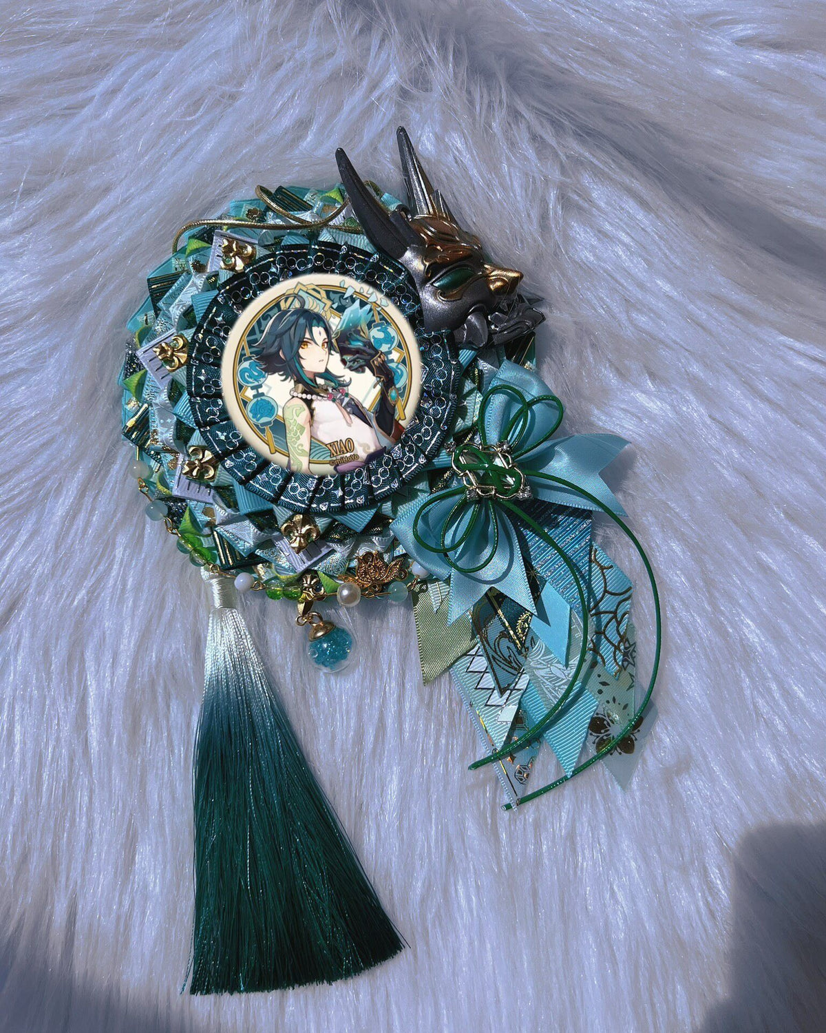 Genshin Impact Xiao Badge Holder Ribbon Tassel