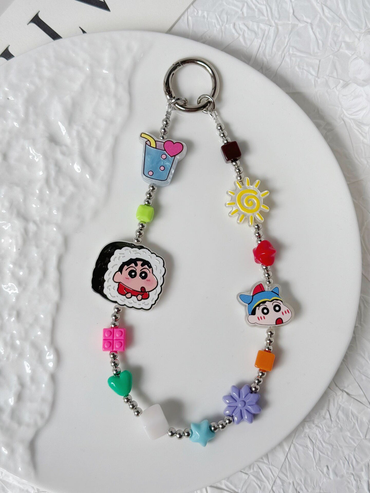 Crayon Shin-chan Phone Chain with Colorful Charms