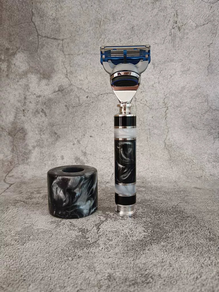 Aluminum Resin Handle Five Blade Razor Set