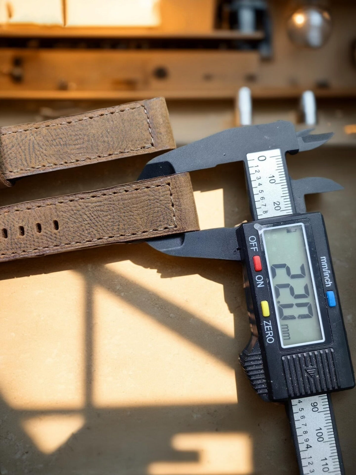 Handmade Crazy Horse Leather Watch Strap 22mm