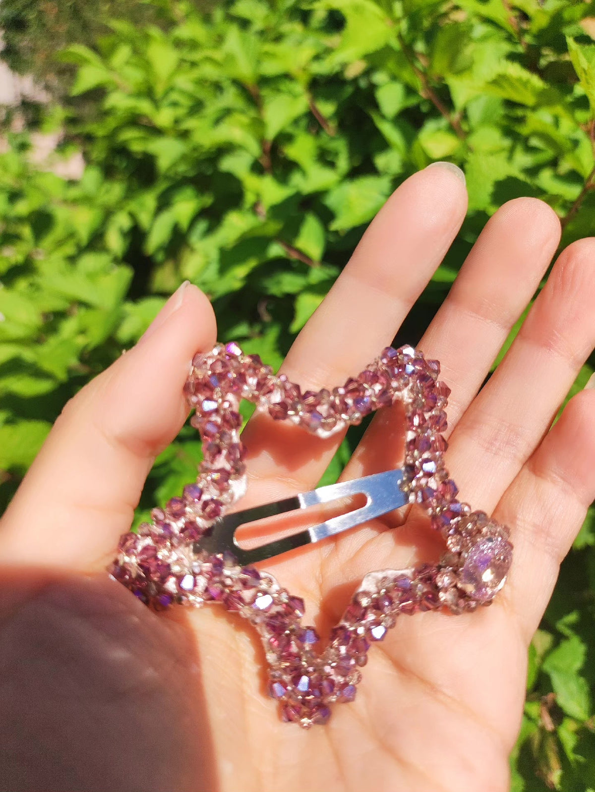 Star Beaded Snap Clip Hair Accessory