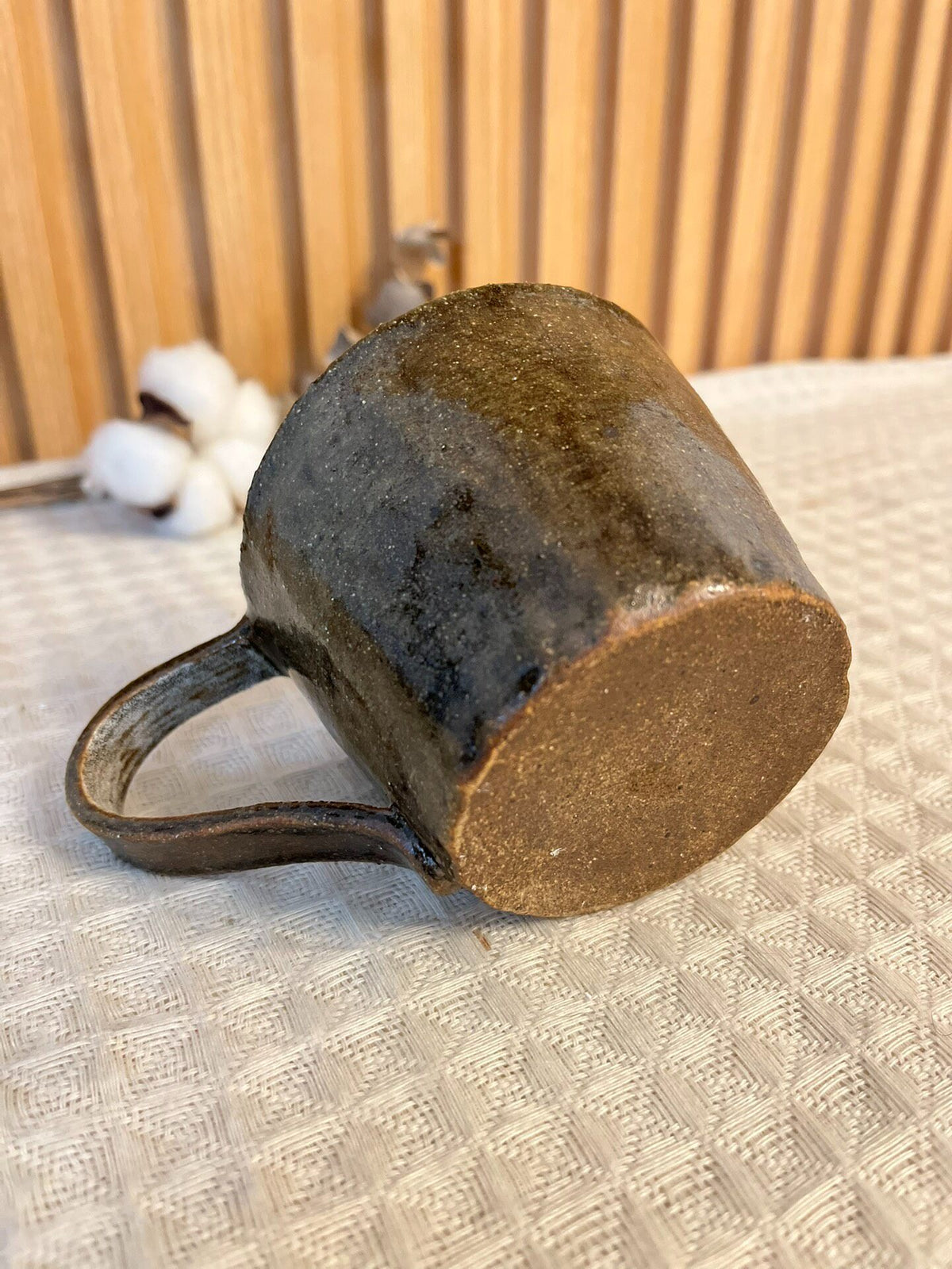 Handmade Black Clay Mug 230ml