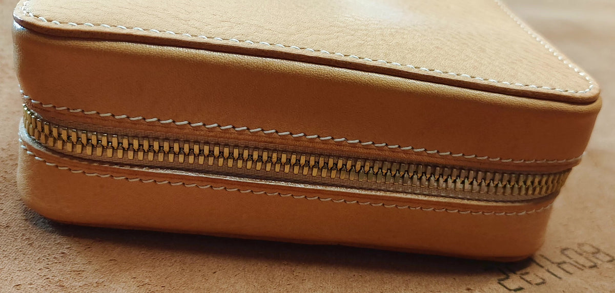 A6 Leder Ringbuch mit Reißverschluss