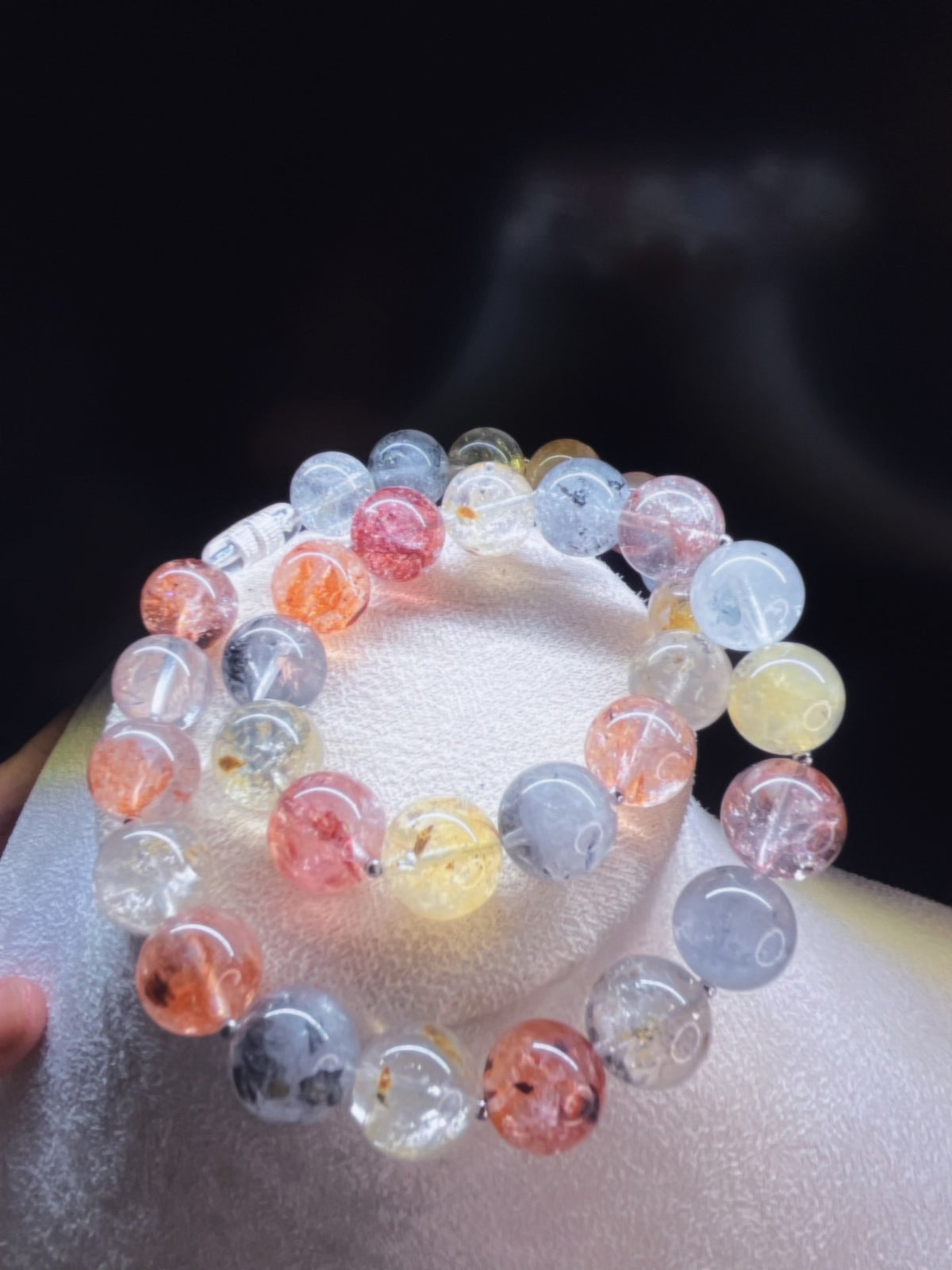 Crystal Beaded Necklace Natural Multicolor