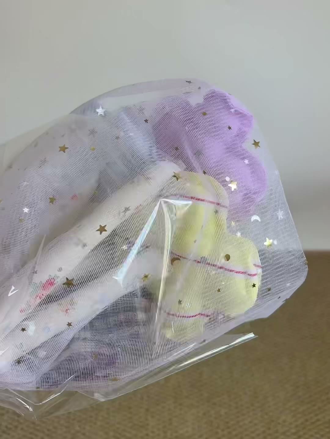 Bouquet di fiori di tessuto artigianale sei fiori