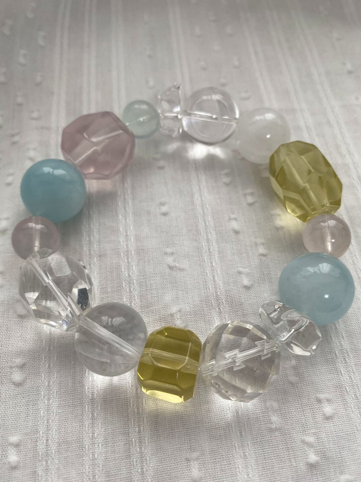 Lemon Yellow Crystal Multi-Gemstone Bracelet