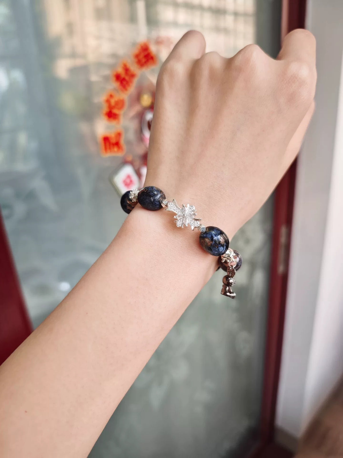 Pietersite Beaded Bracelet 11mm Barrel Beads