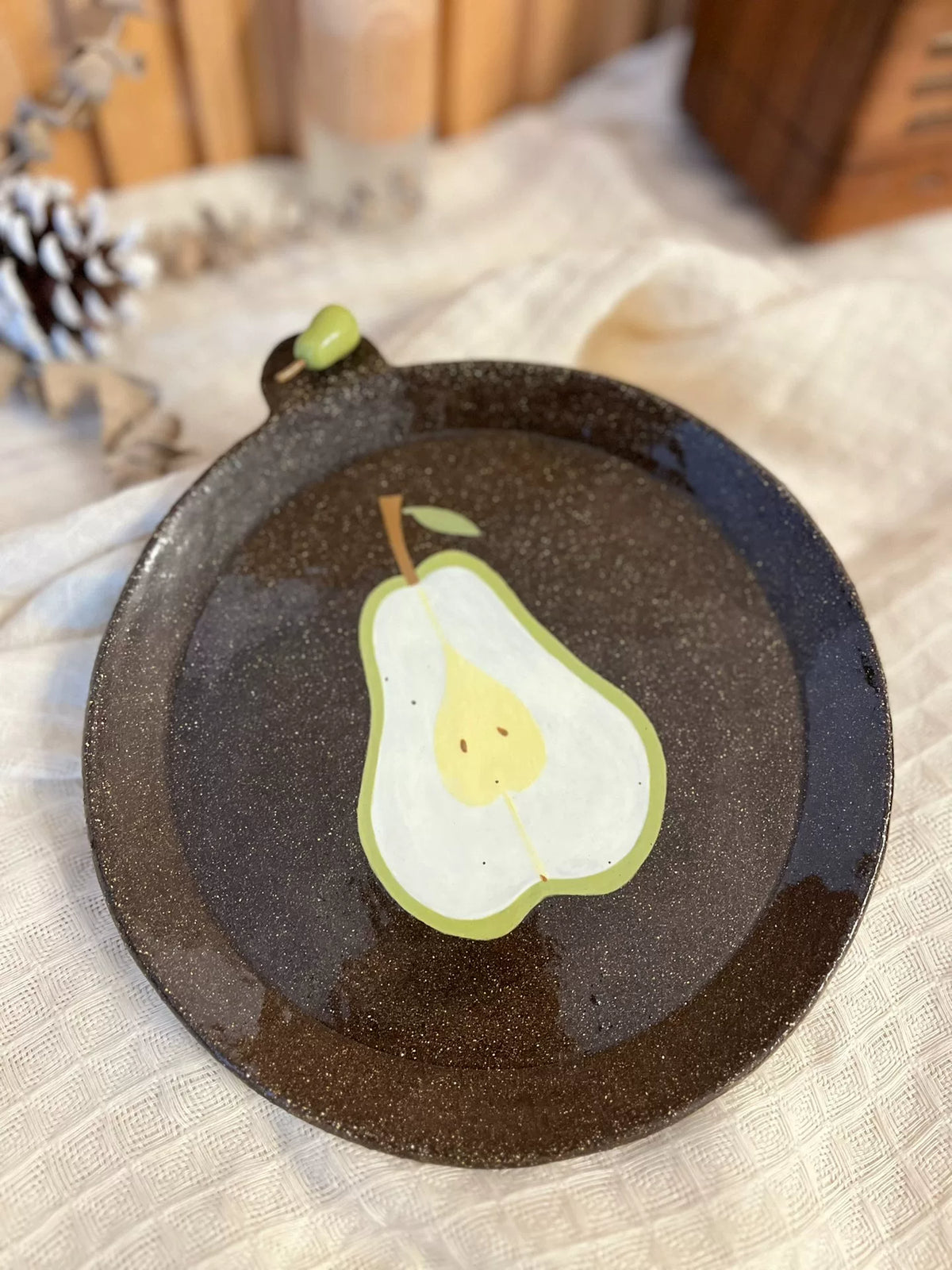 Handmade Ceramic Pear Shaped Plate