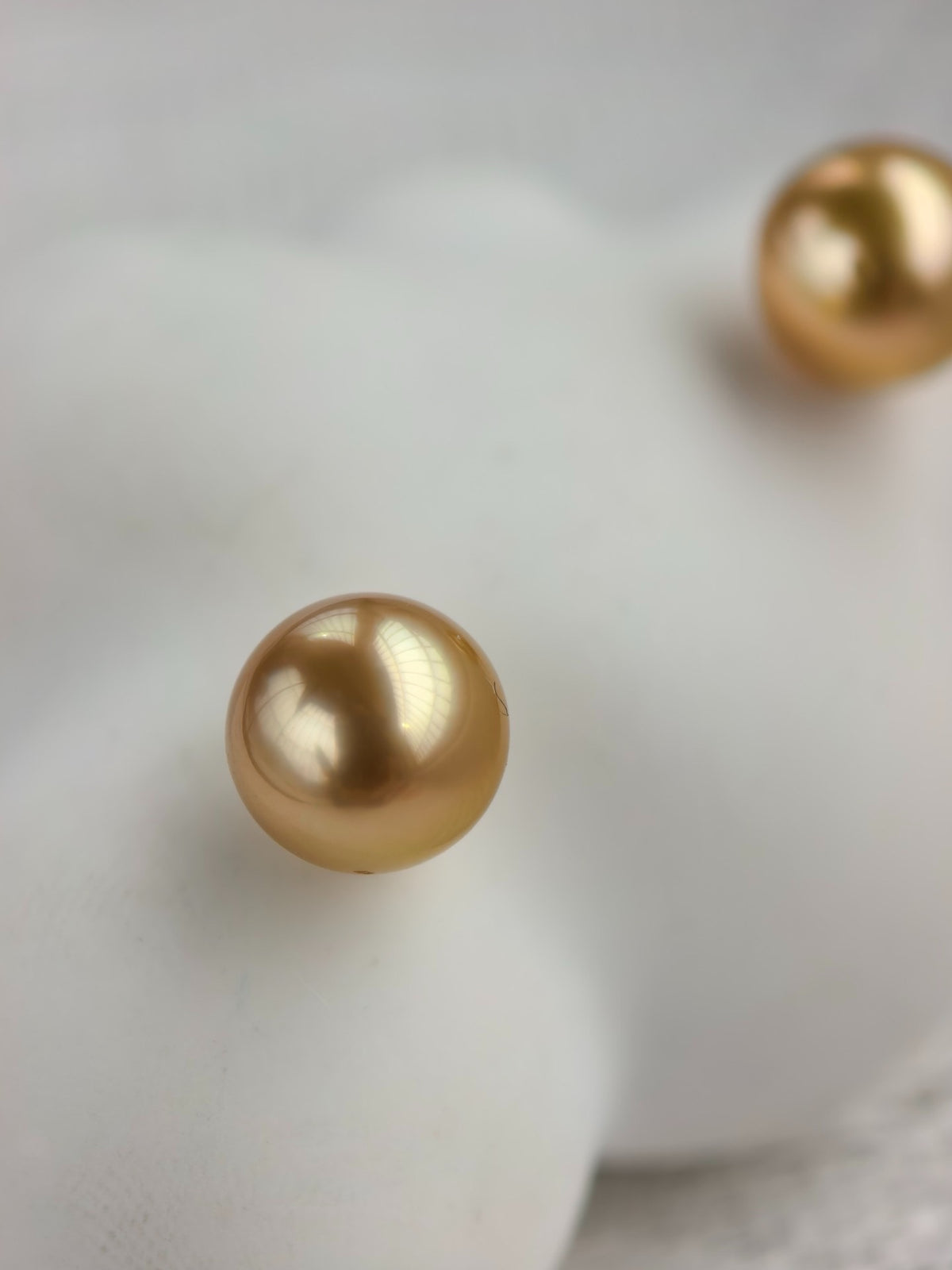 Deep Gold South Sea Pearl Stud Earrings