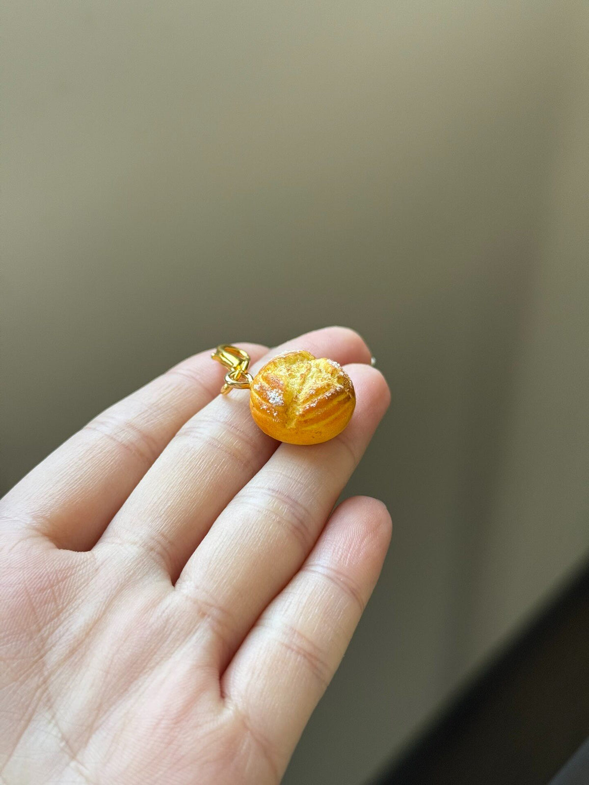 Miniature Bun Charm Polymer Clay Pendant