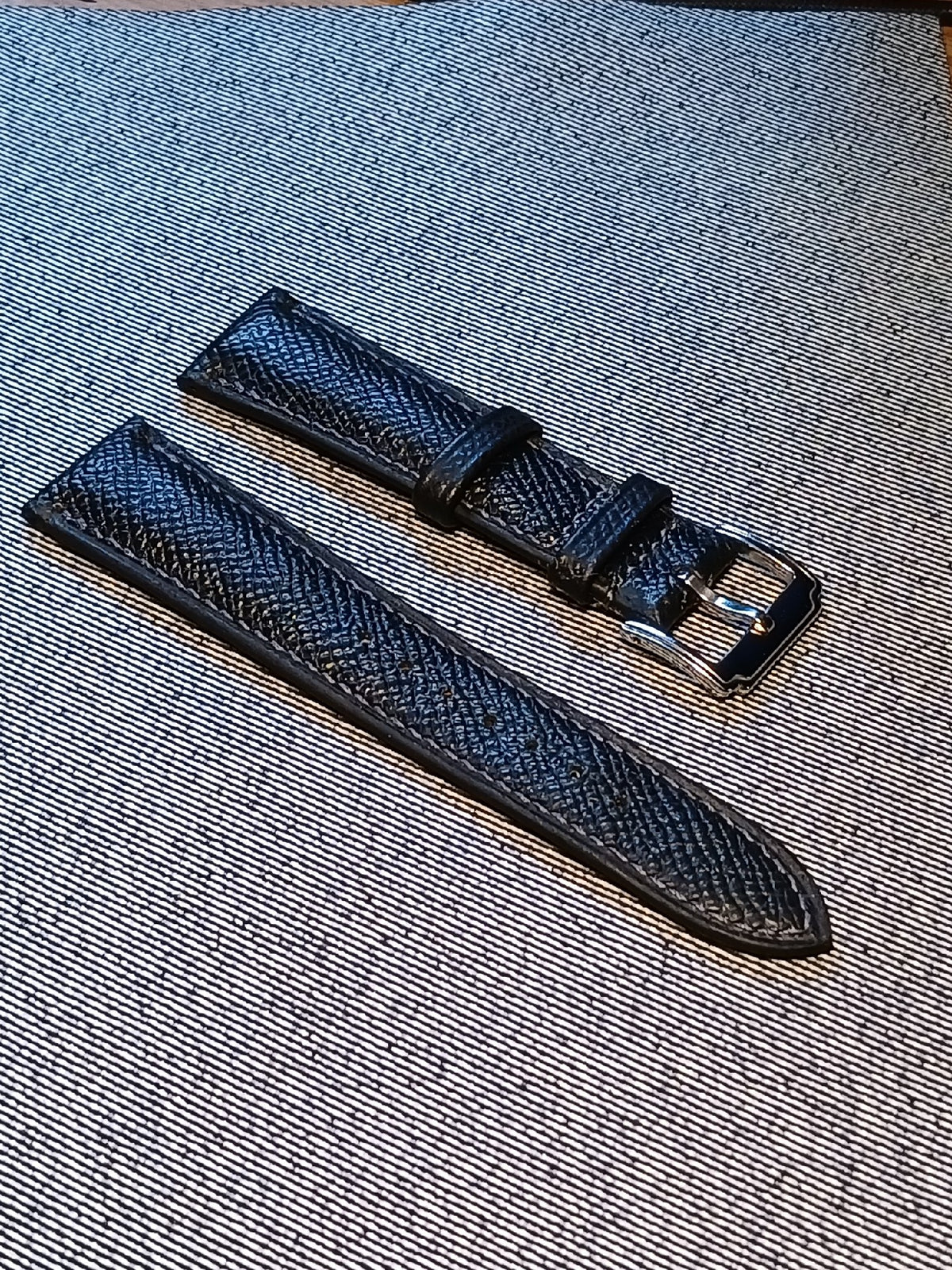 Epsom Calfskin Watch Strap 21mm Black