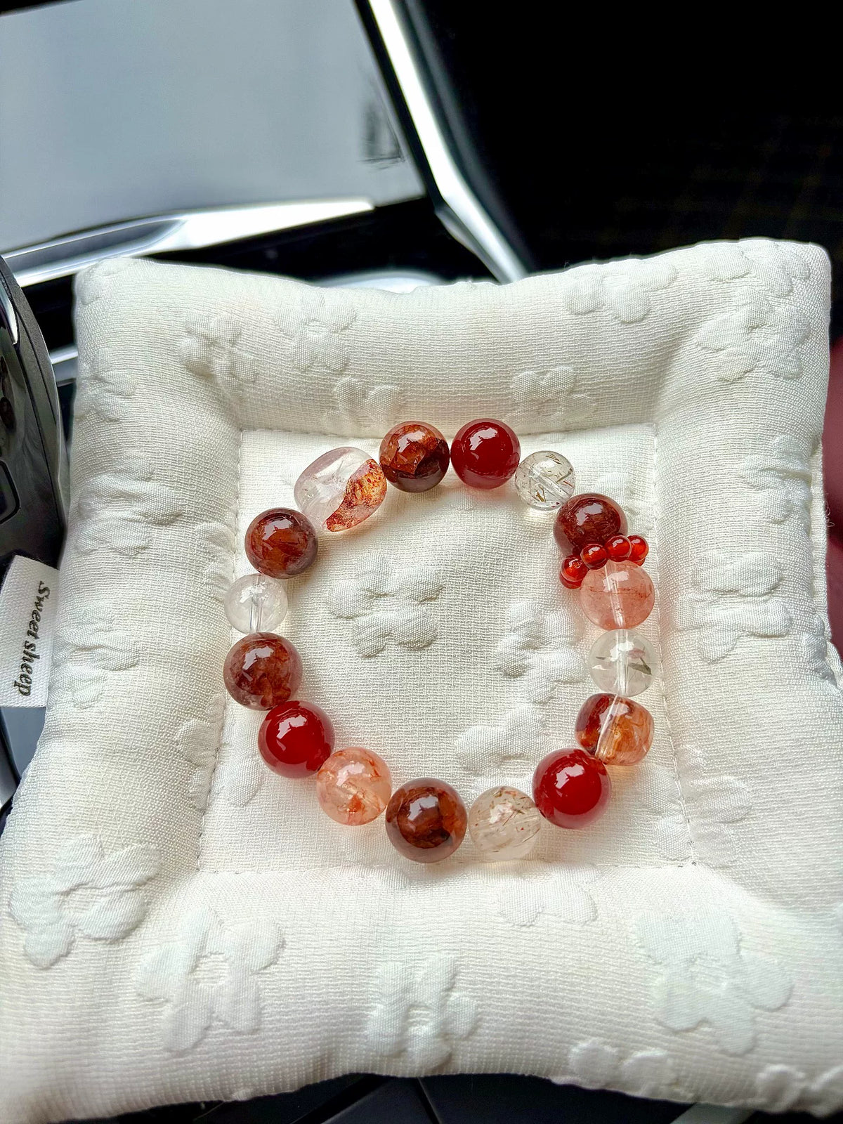 Bracelet en perles de pierres mélangées fait main