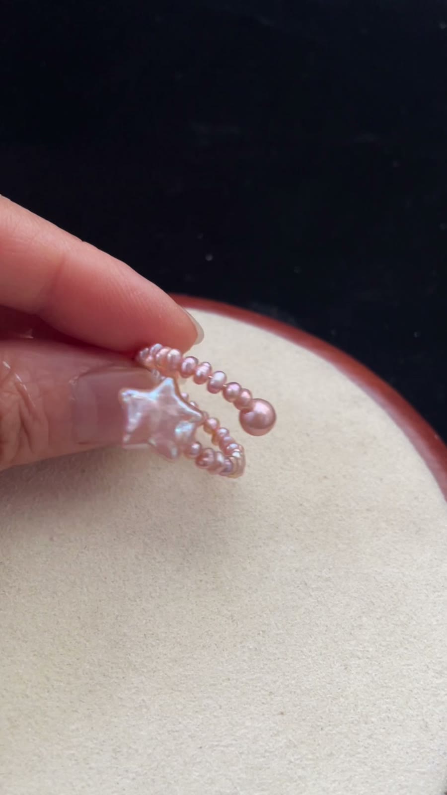 Natural Pearl Star Ring
