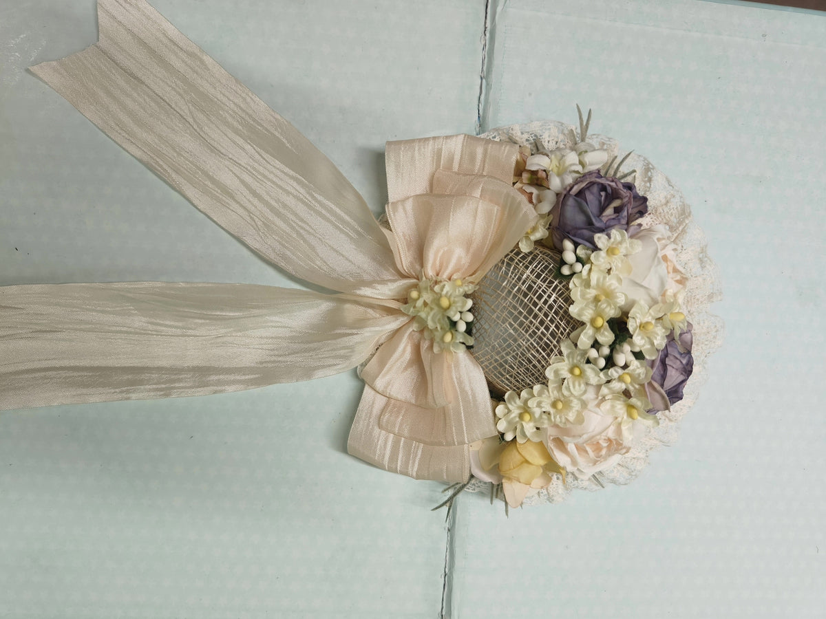 Champagner Lolita Blumen Mini Hut Accessoire