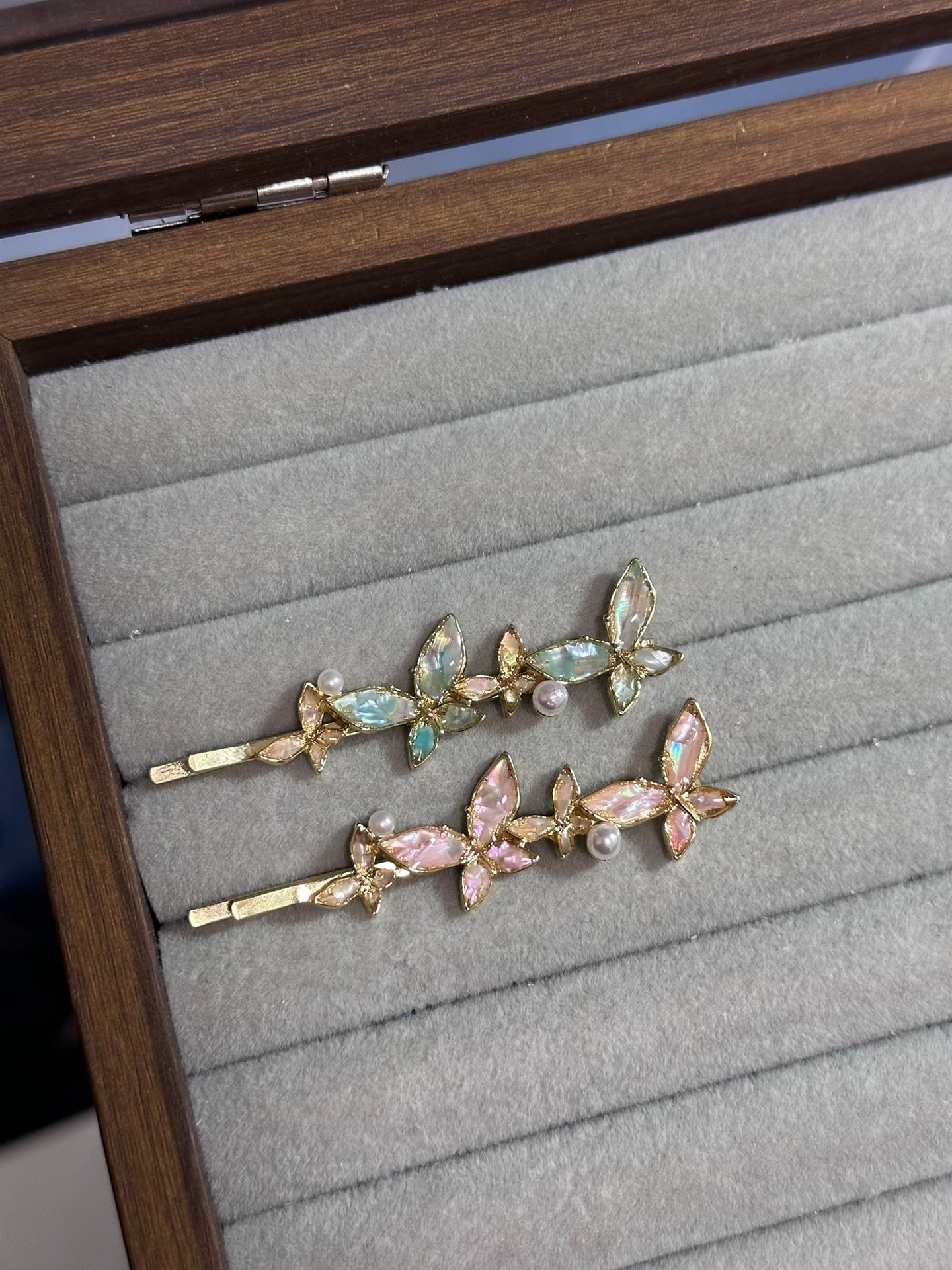 Butterfly Shell Inlay Hair Clip