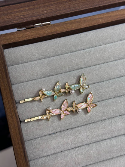 Butterfly Shell Inlay Hair Clip