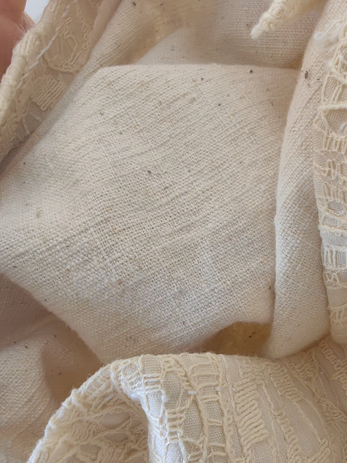 Handmade Cream Lace Crossbody Bag