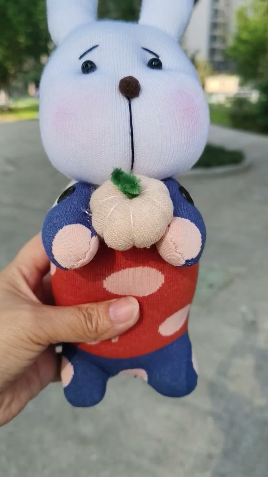Handmade Sock Doll Rabbit 30 cm