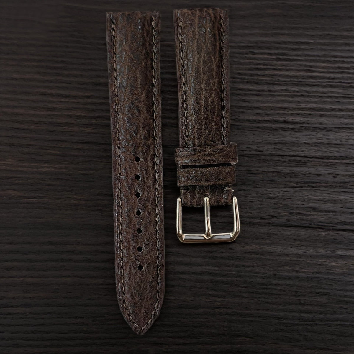 Handcrafted Sharkskin Leather Watch Strap