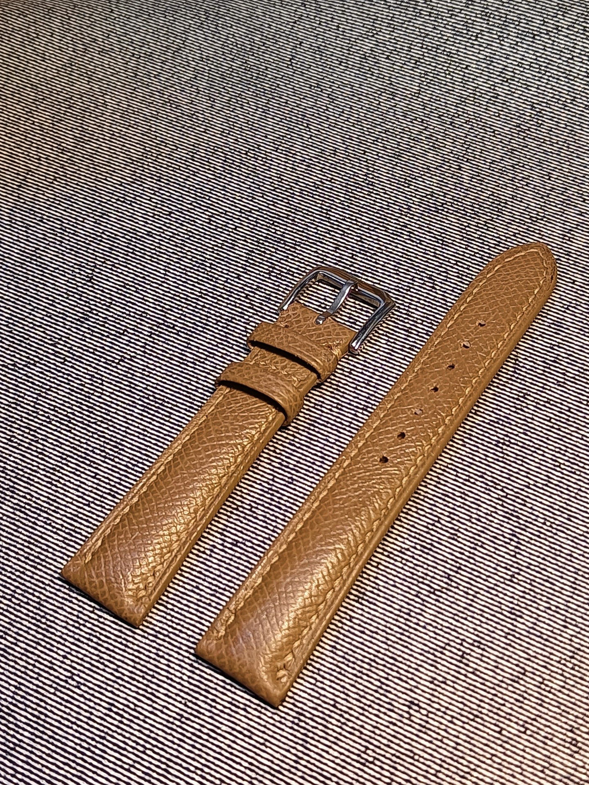 Epsom Leather Watch Strap Brown