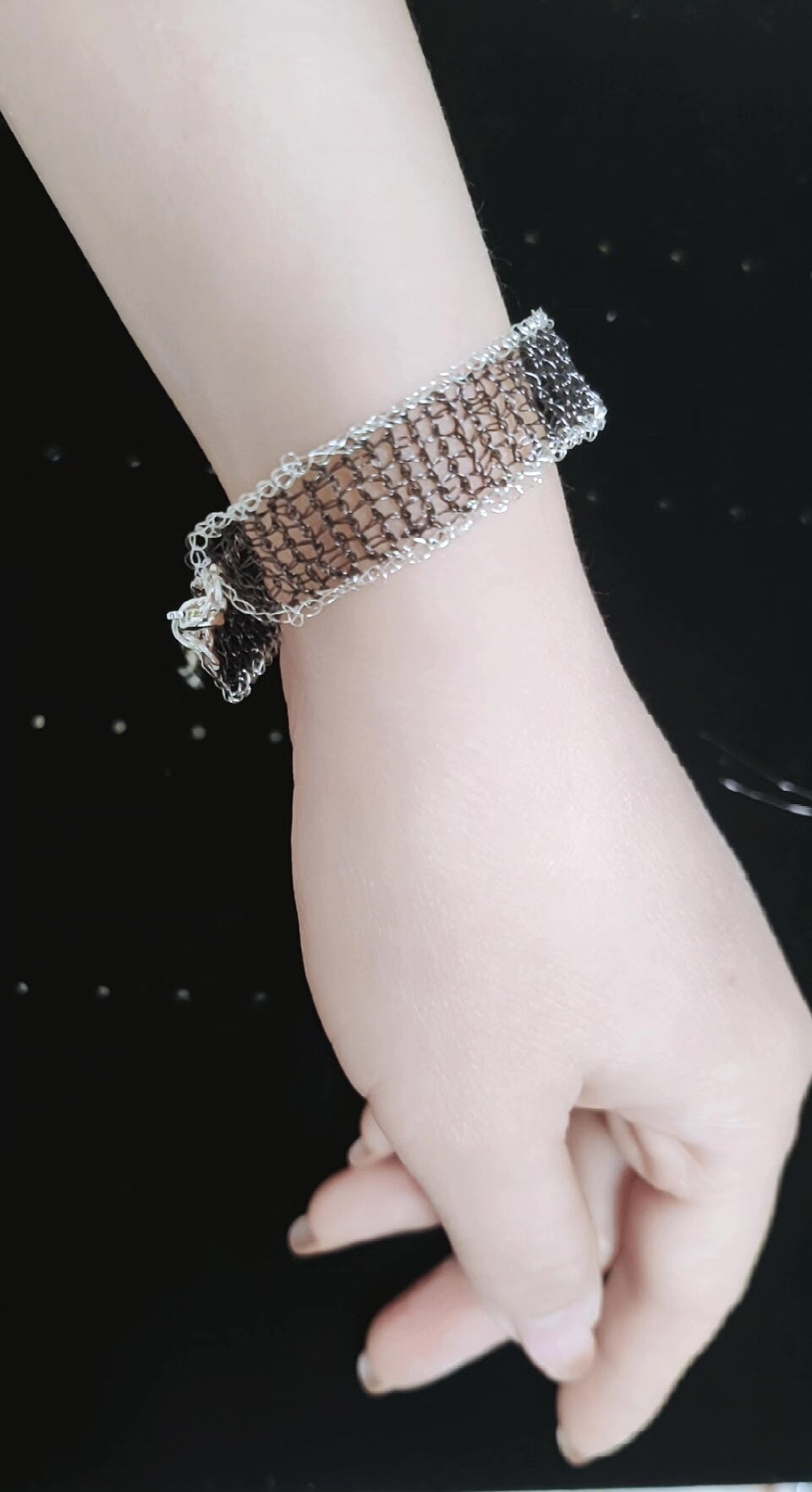 Handmade Metal Wire Lace Bracelet Openwork