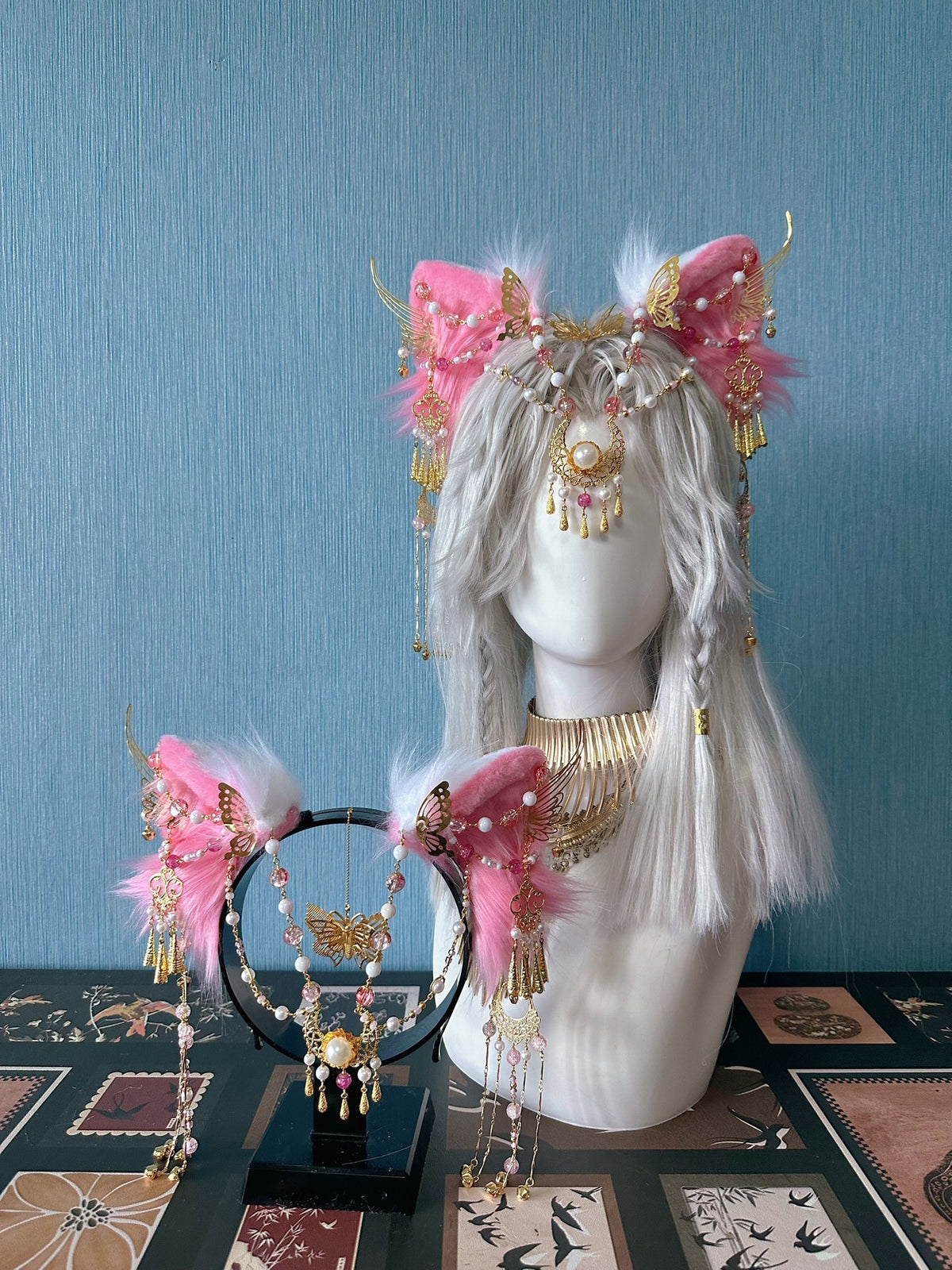Berry Pink Cat Ear Headpiece