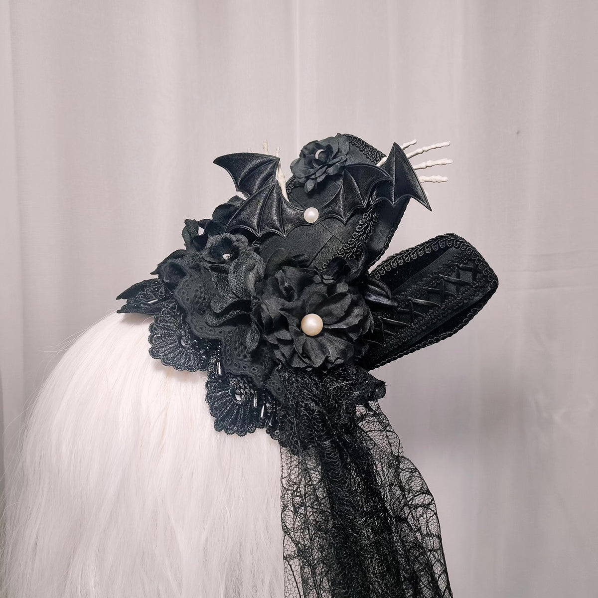 Gothic Coffin Skeleton Fascinator Hat