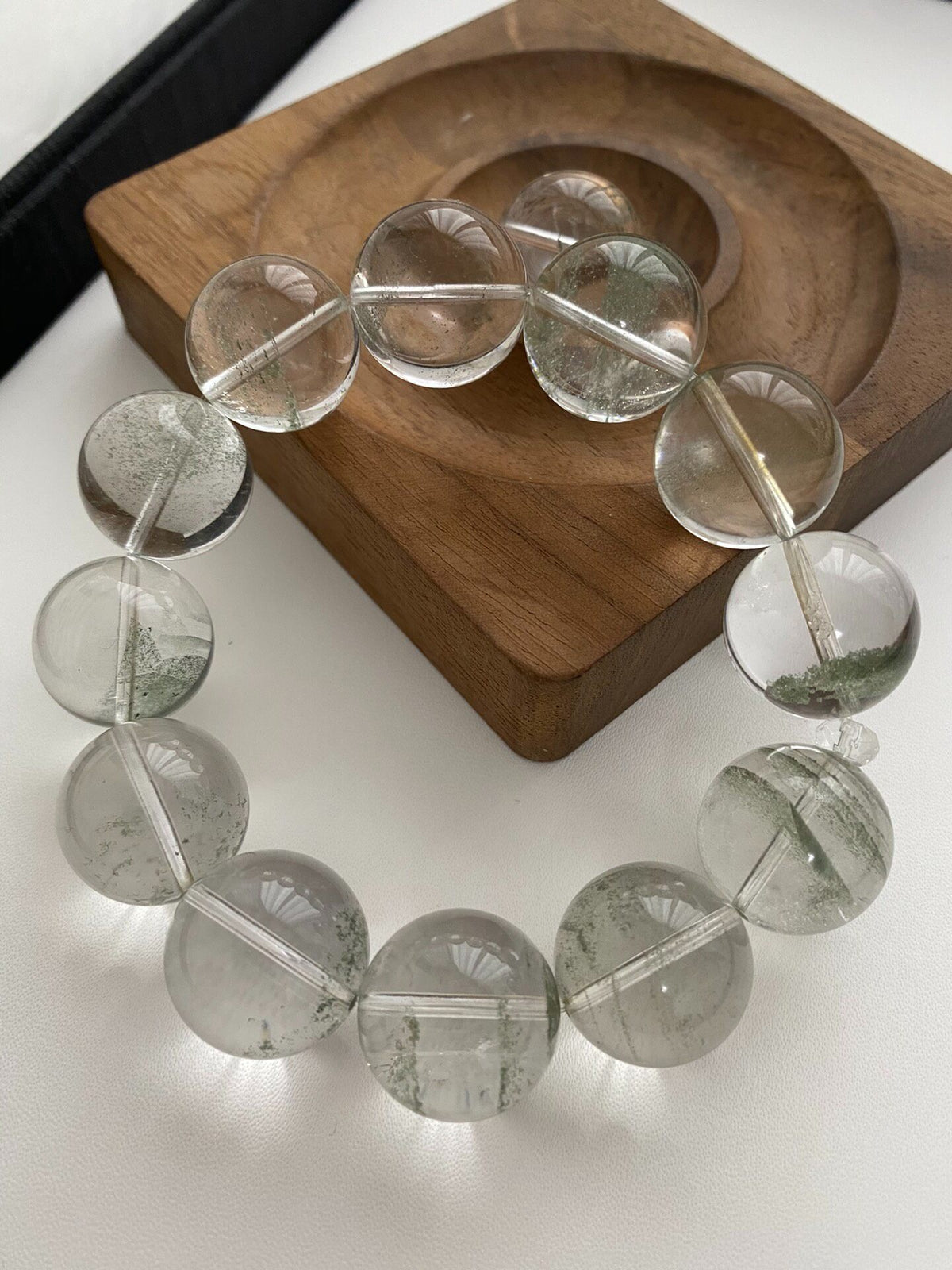 Natural Green Phantom Quartz Beaded Bracelet
