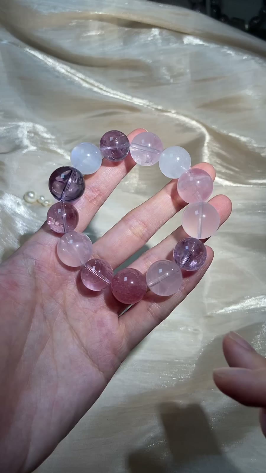 Crystal Gemstone Beaded Bracelet 16cm