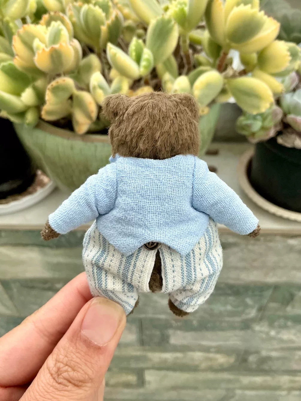 Ours en peluche viscose fait main 7 cm