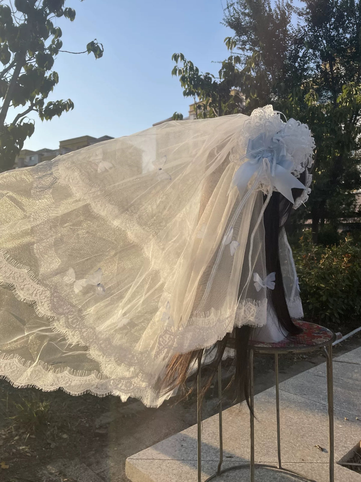Lolita Lace Headband with Tulle Veil