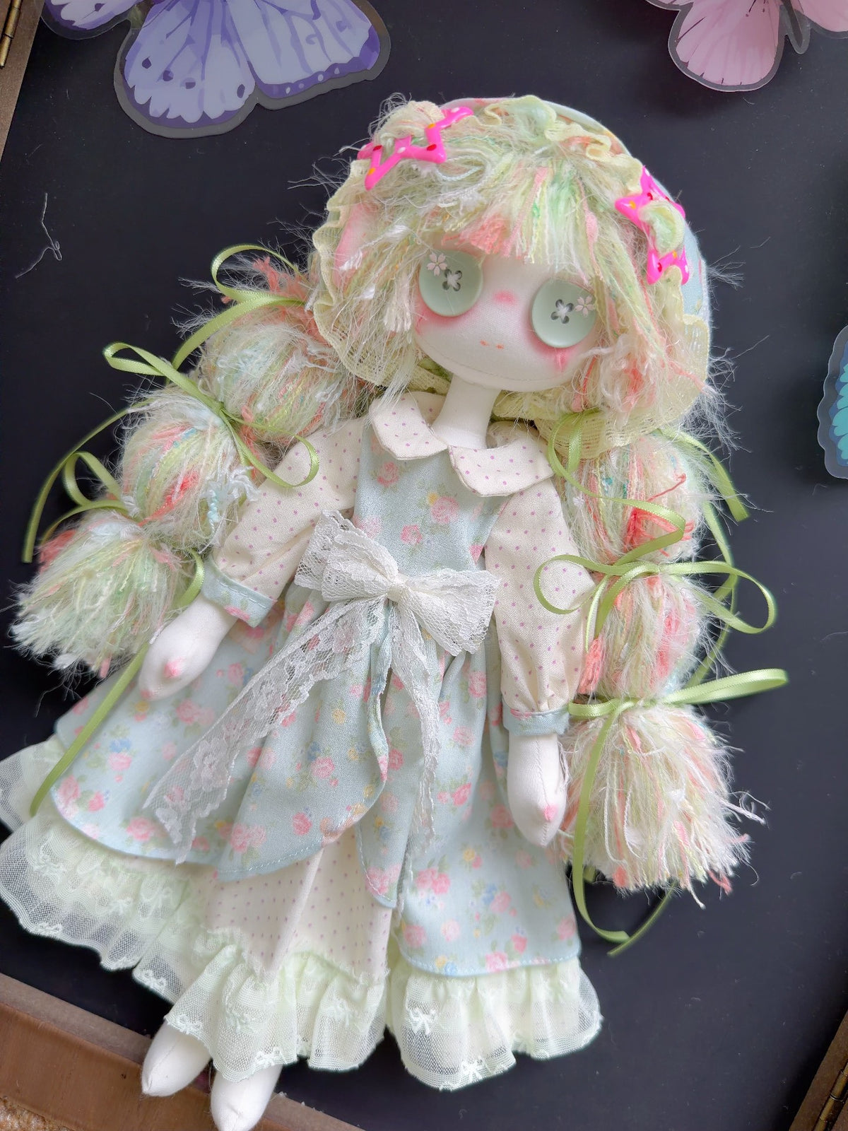 Handgefertigte bewegliche Kunstpuppe 30 cm