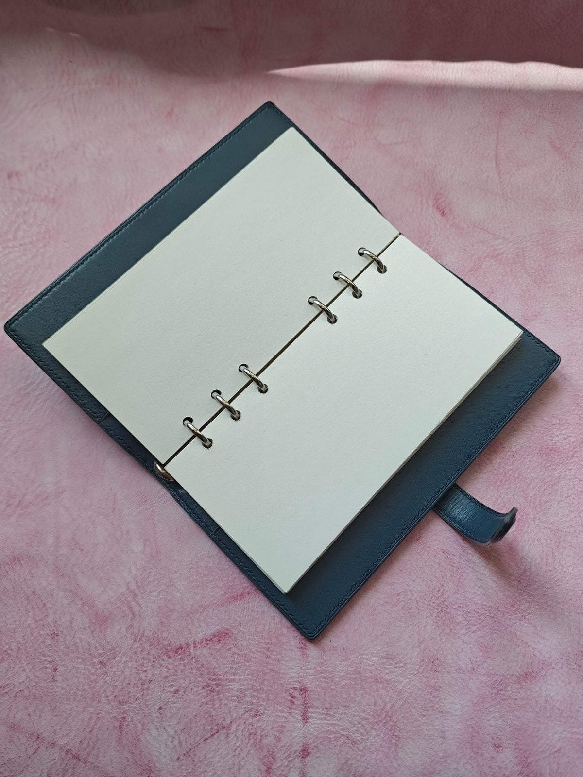 Deep Blue Leather A6 Slim Planner