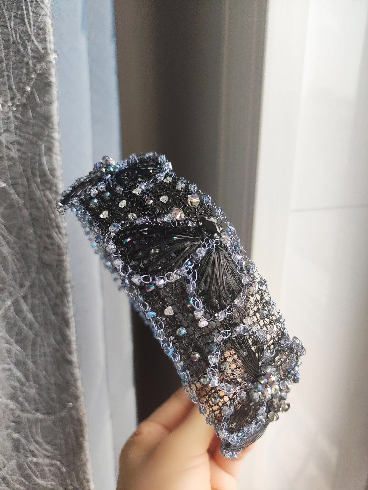 Blue Black Gradient Butterfly Headband