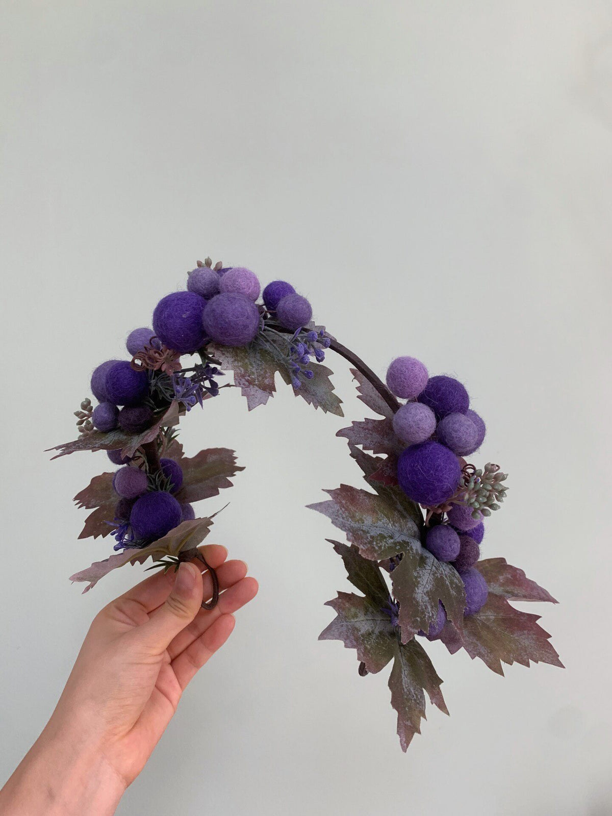 Handmade Grape Wreath Hairband Vintage Style