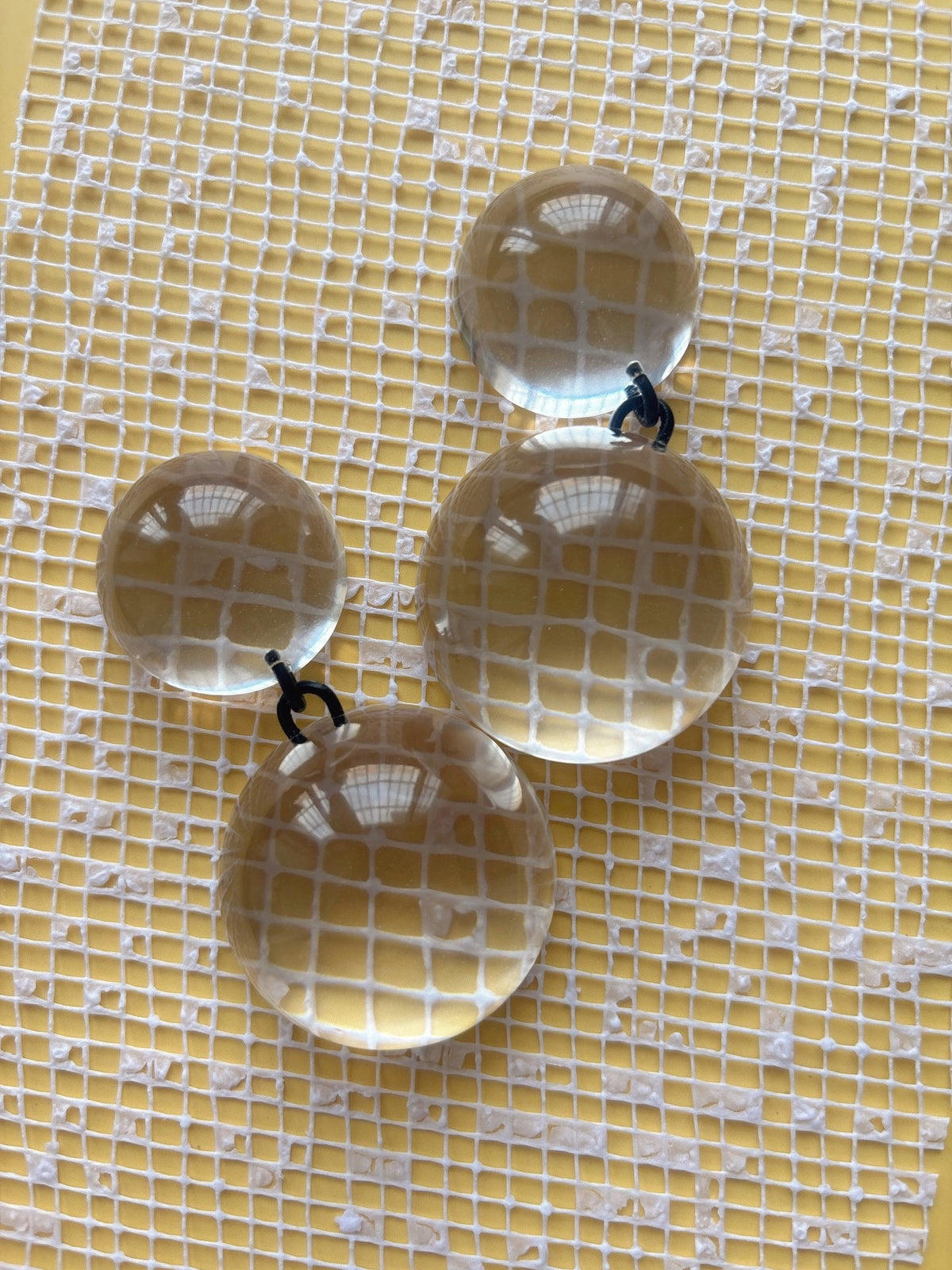 Oversized Clear Dome Drop Earrings