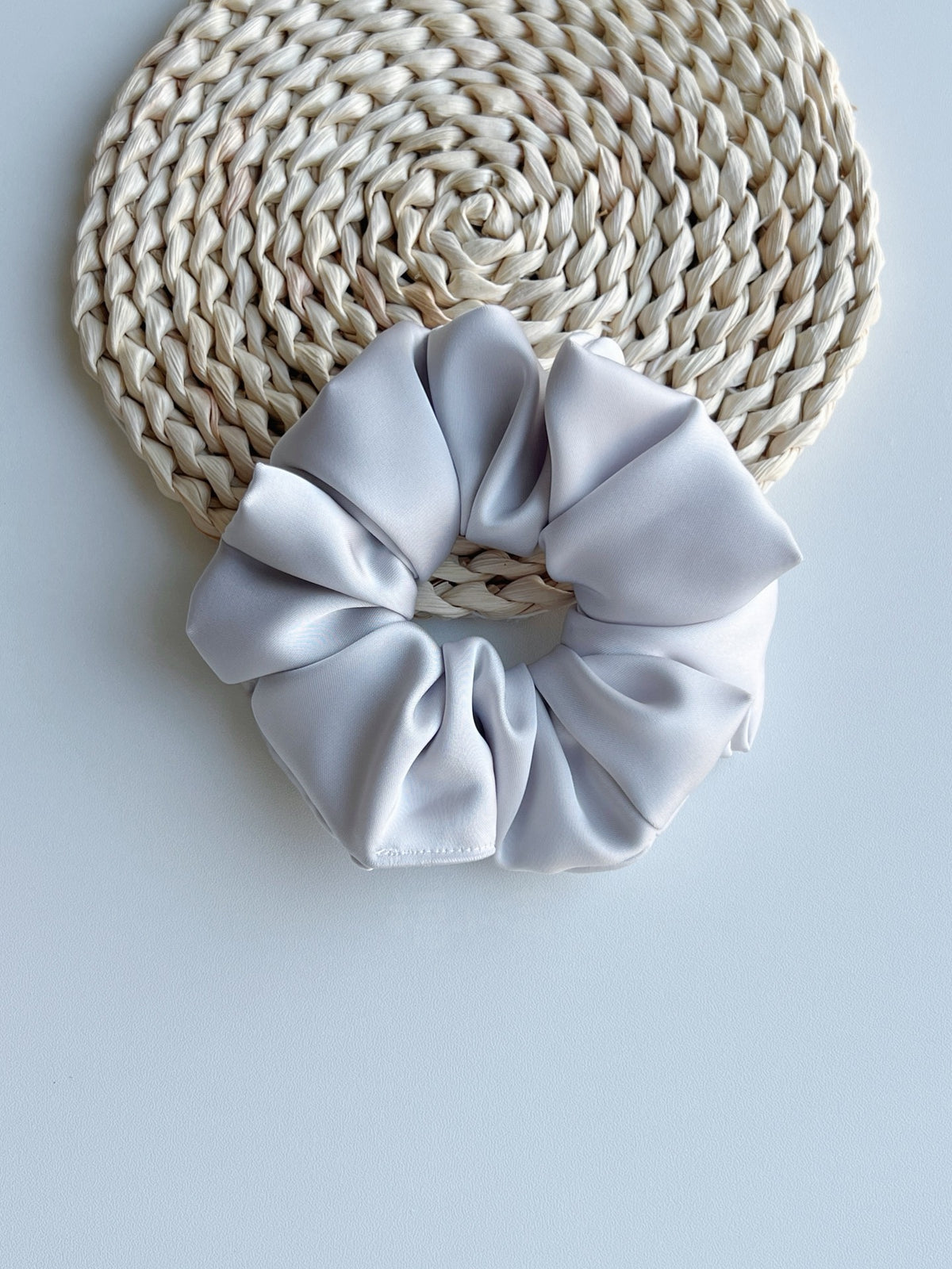 Light Grey Acetate Scrunchie