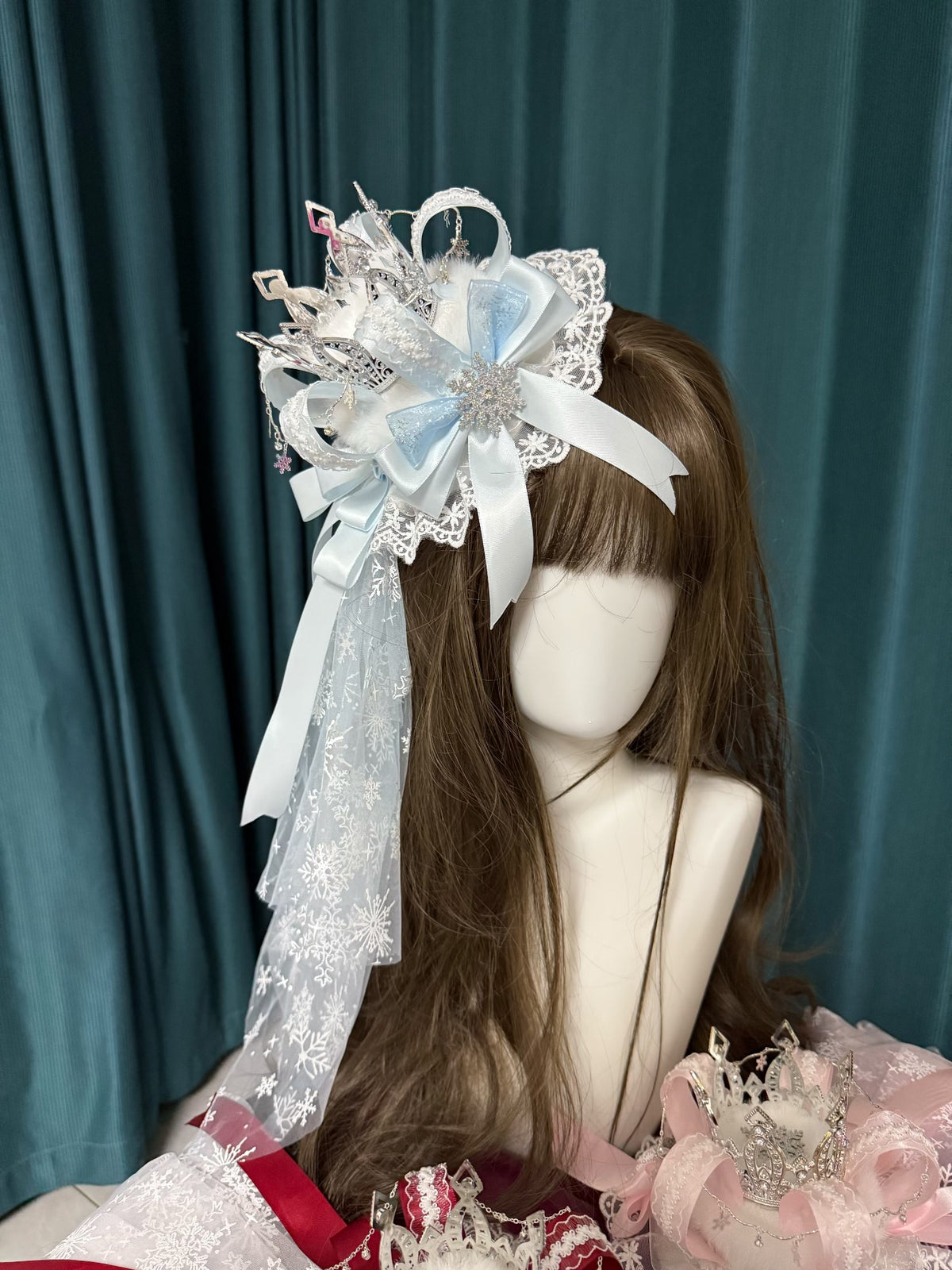 Snowflake Crown Lolita Side Hat