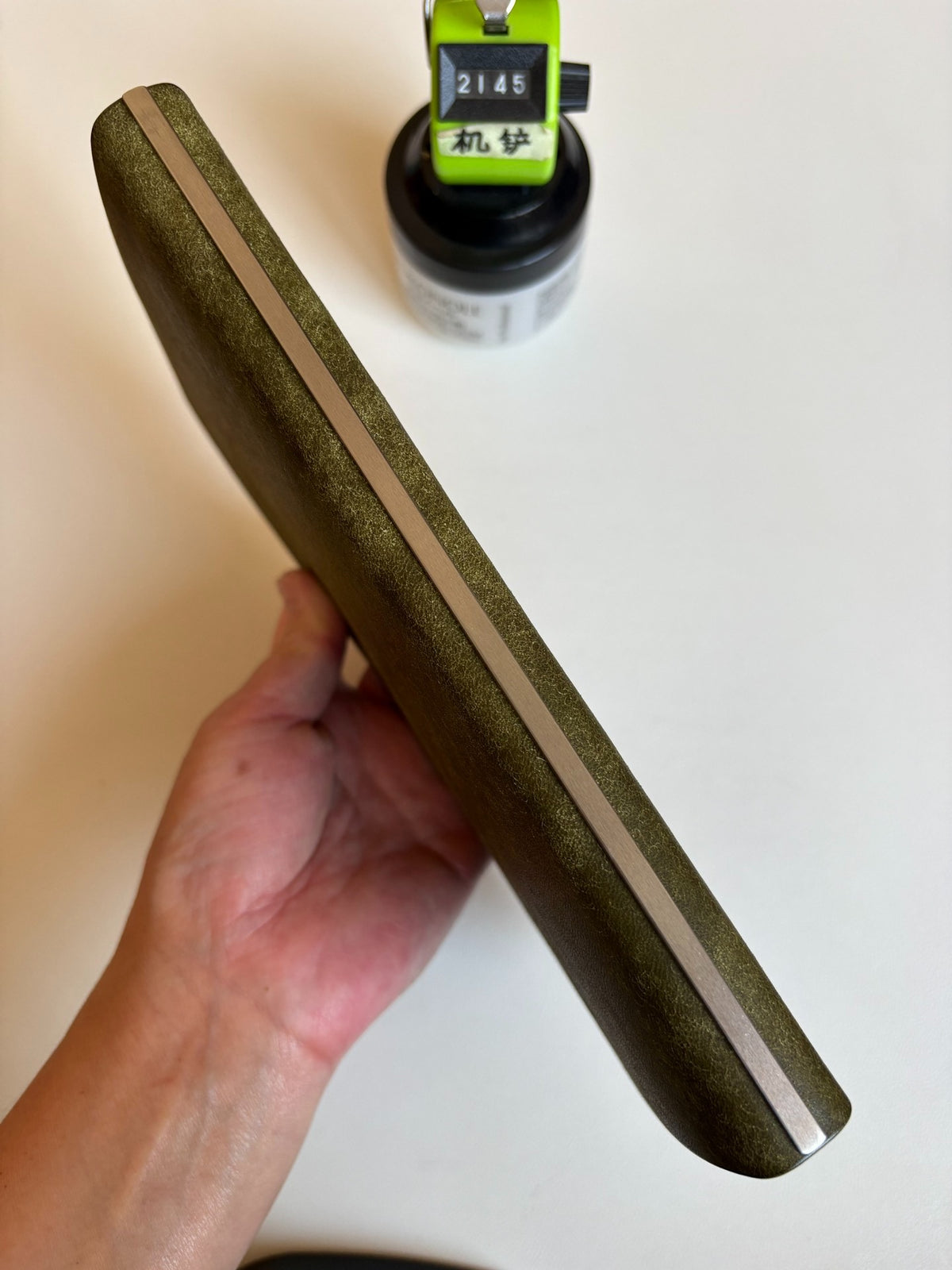 Handmade A5 Ring Binder Cover Olive Green