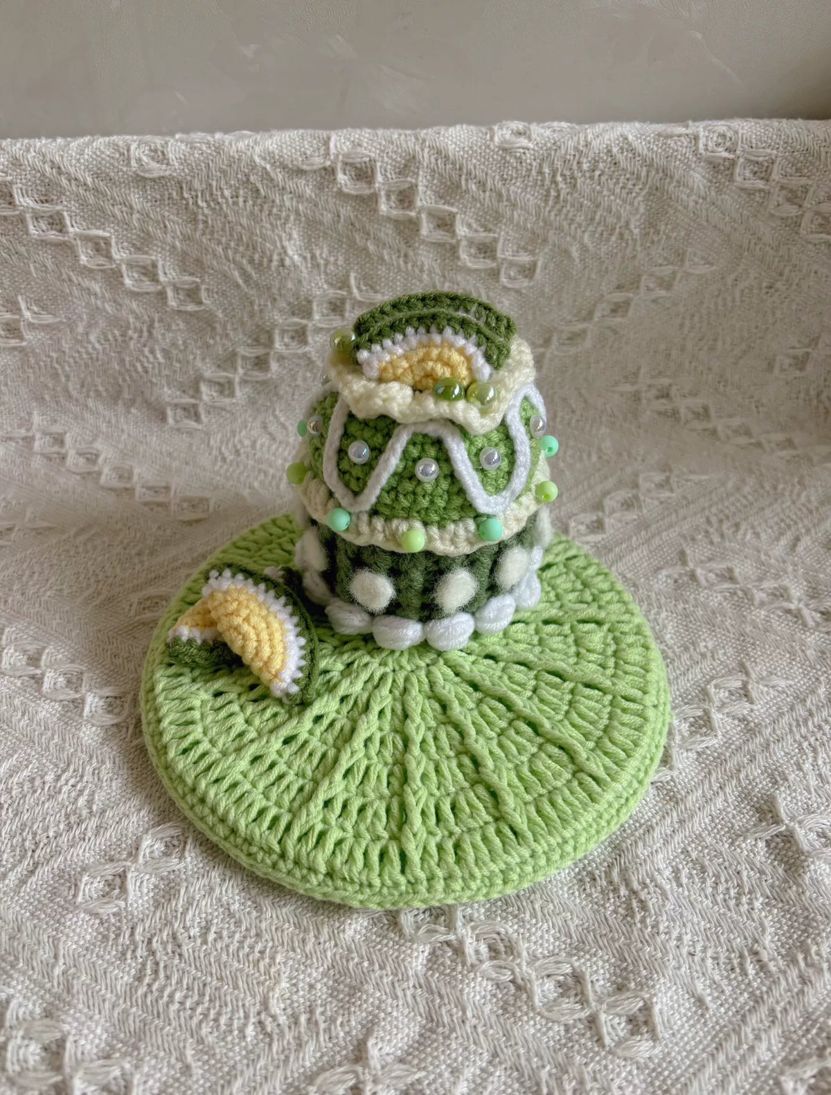 Gehäkelt Cupcake-Aufbewahrungsset mit Tabletts