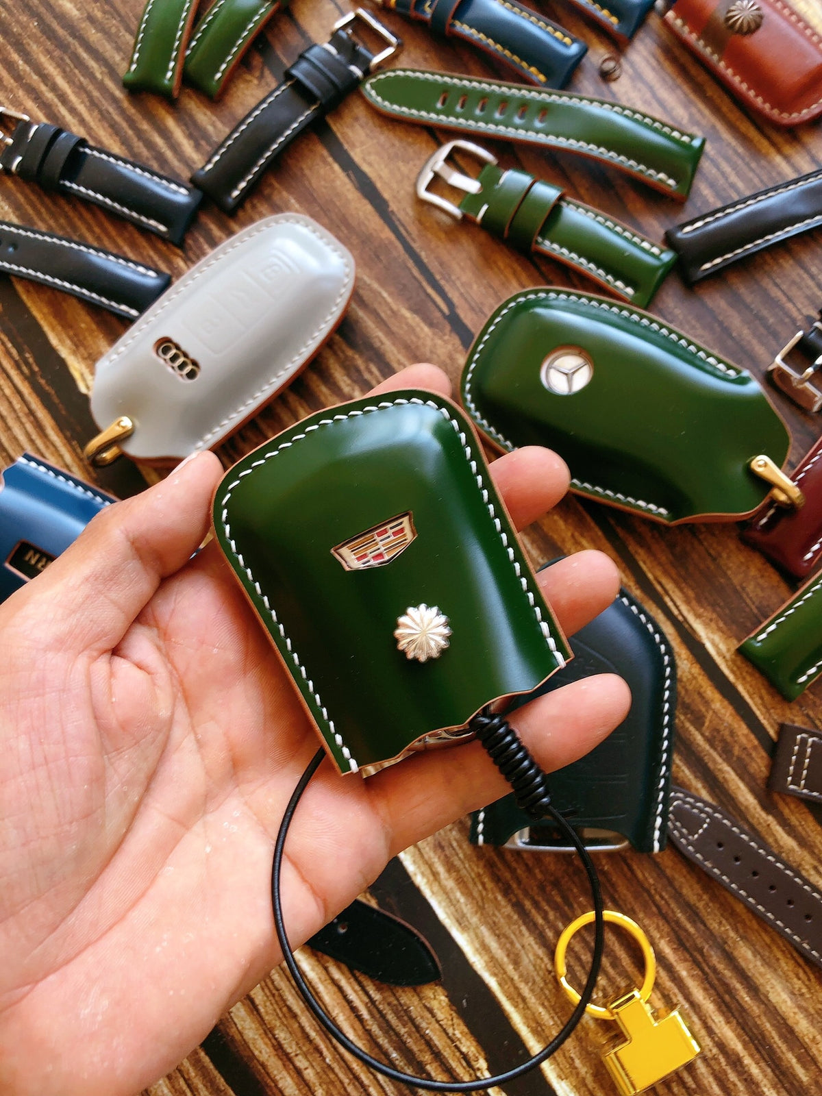 Custom Cadillac Key Case Shinki Cordovan