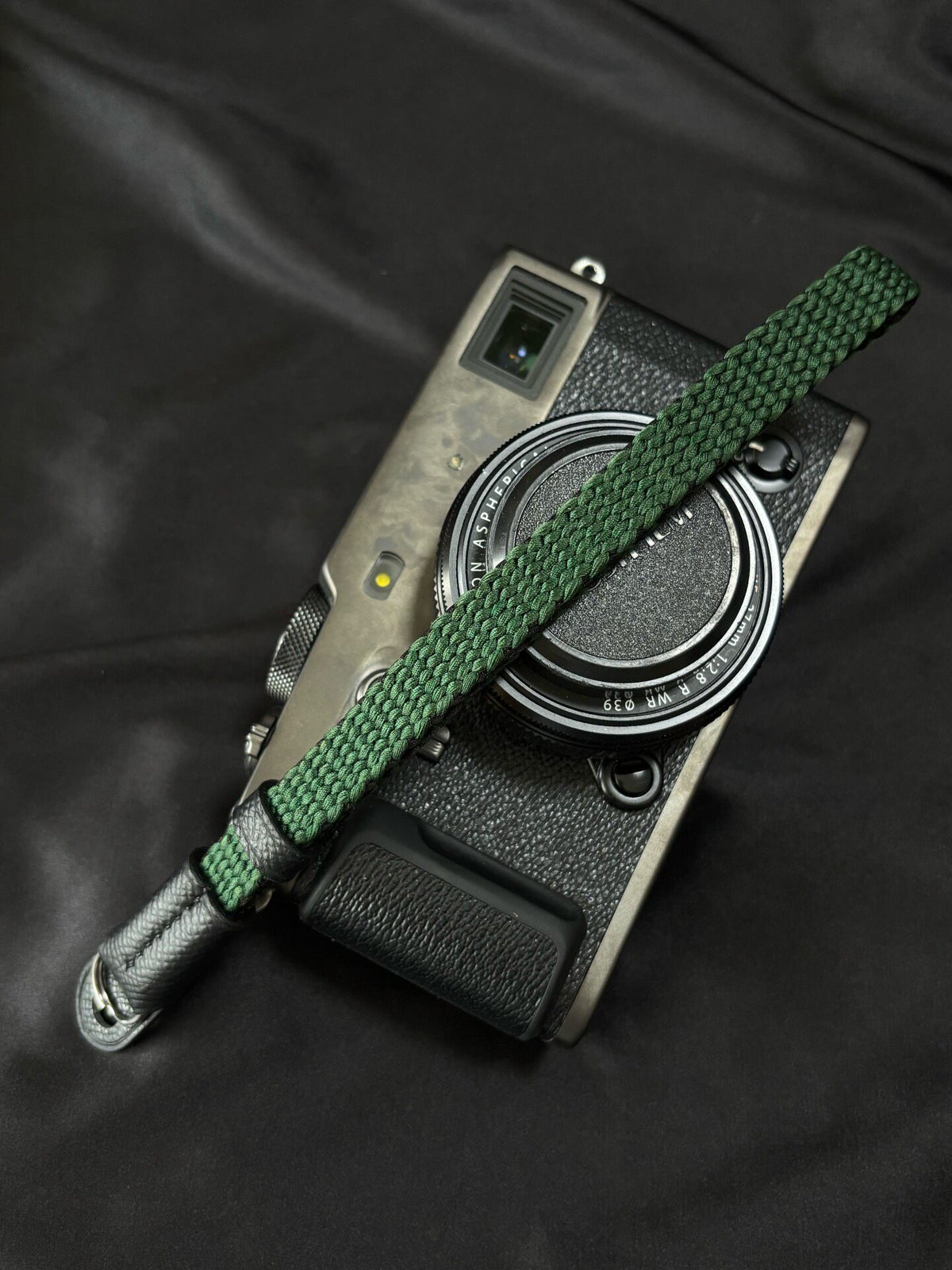 Green Silk Camera Wrist Strap for Mirrorless Cameras