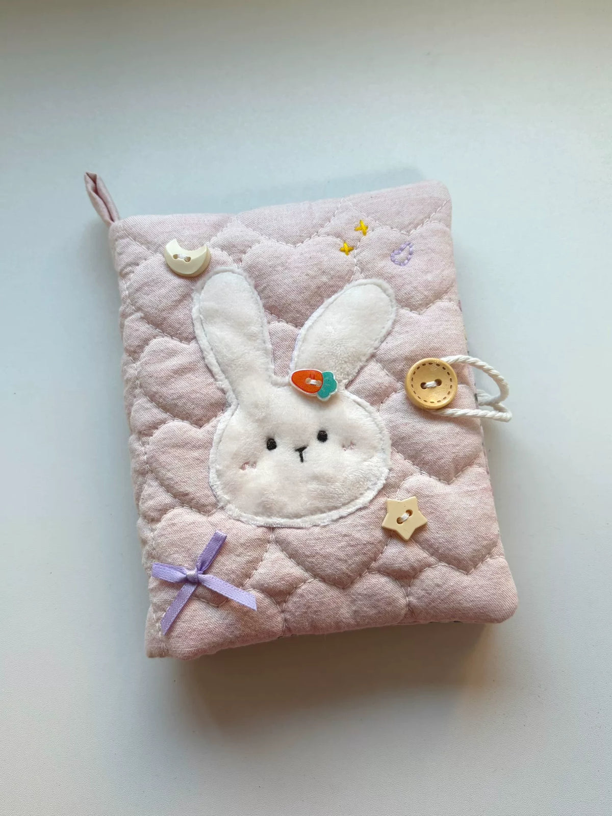 Pink Quilted Rabbit Notebook Cover