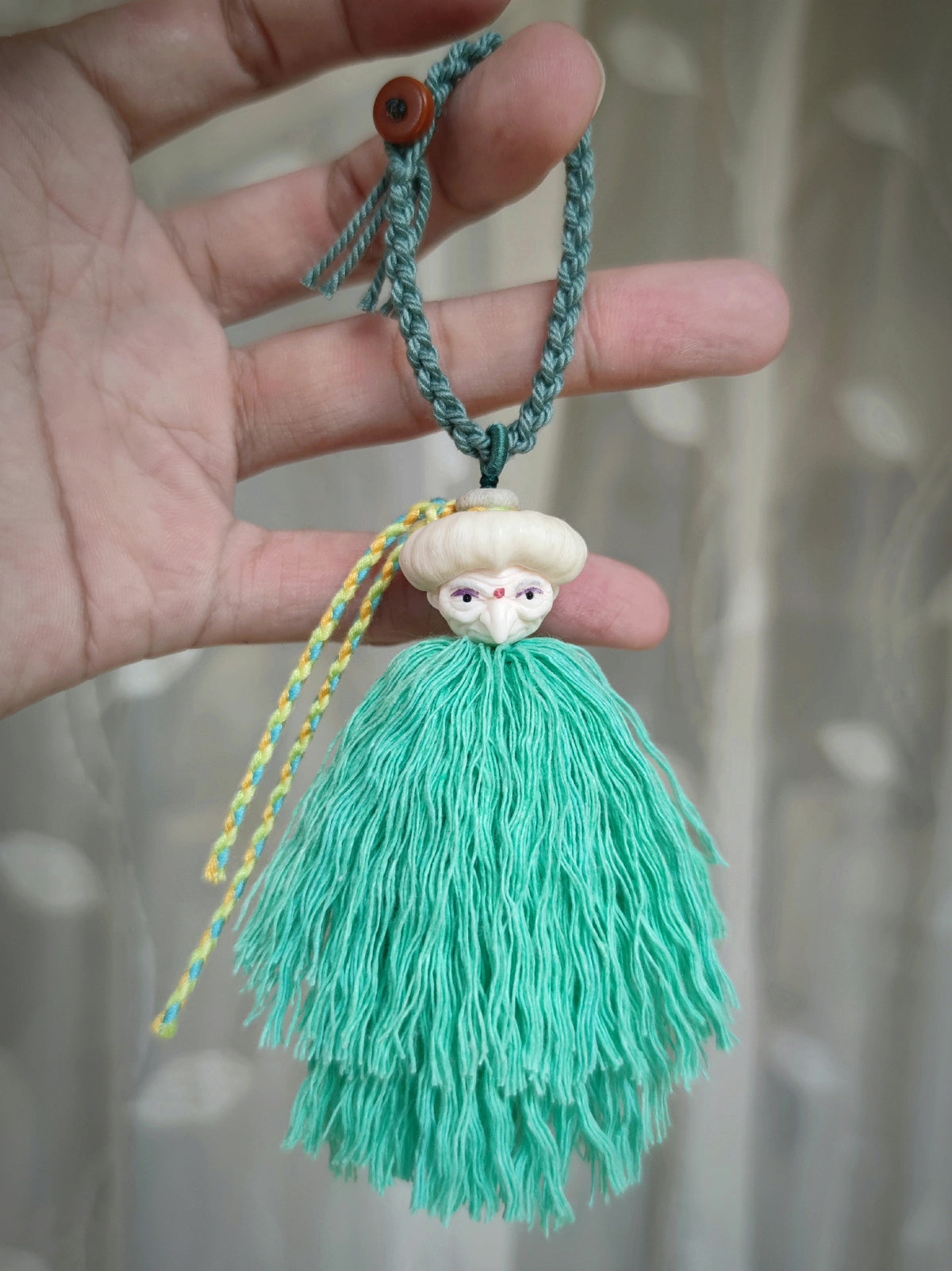 Deer Antler Yubaba Tassel Pendant Keychain