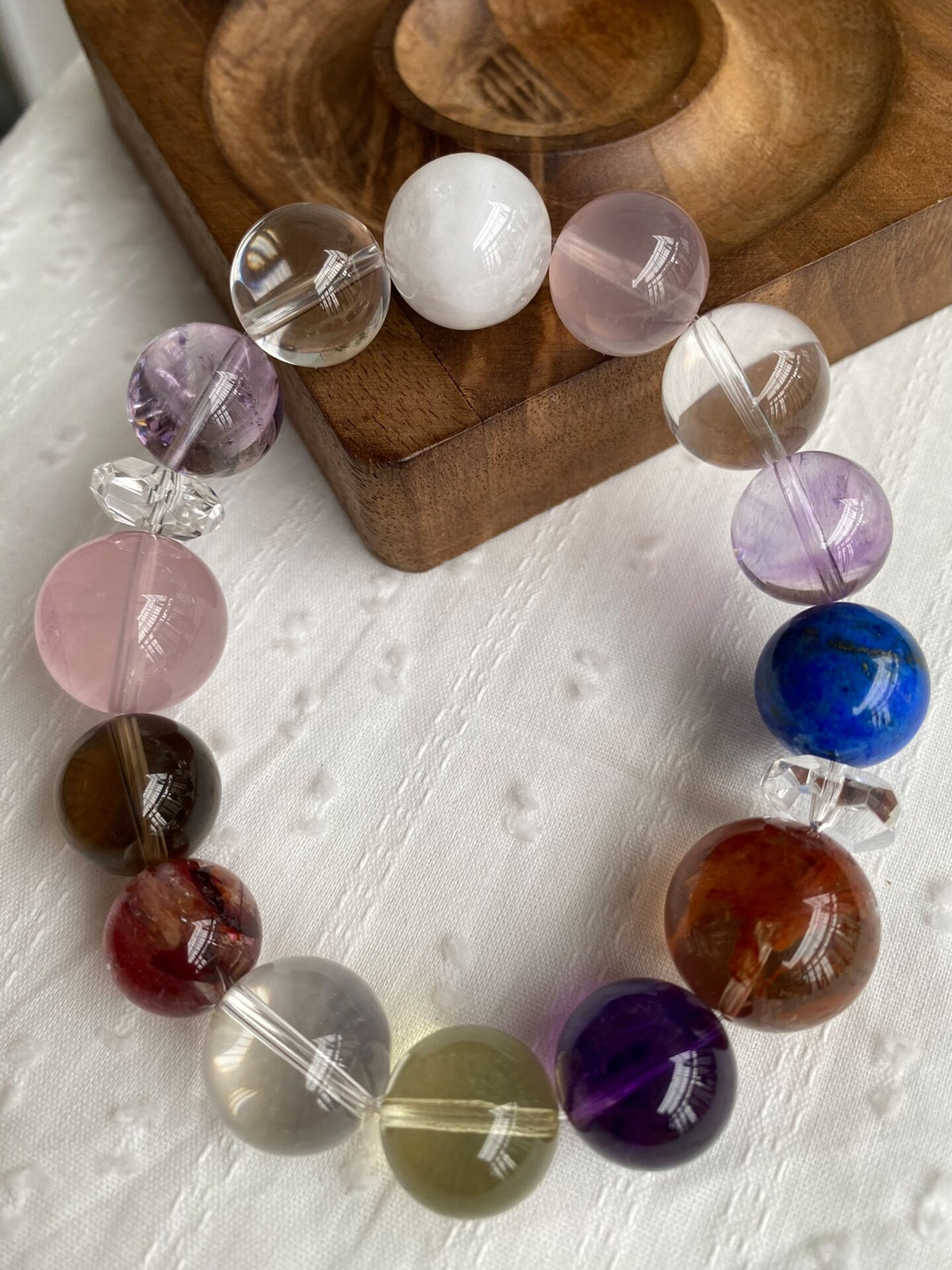 Multi-Gemstone Crystal Bracelet Rose Quartz