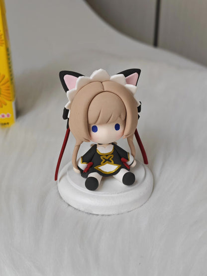Genshin Impact Sandrone Q Version Clay Figurine Seated 9cm