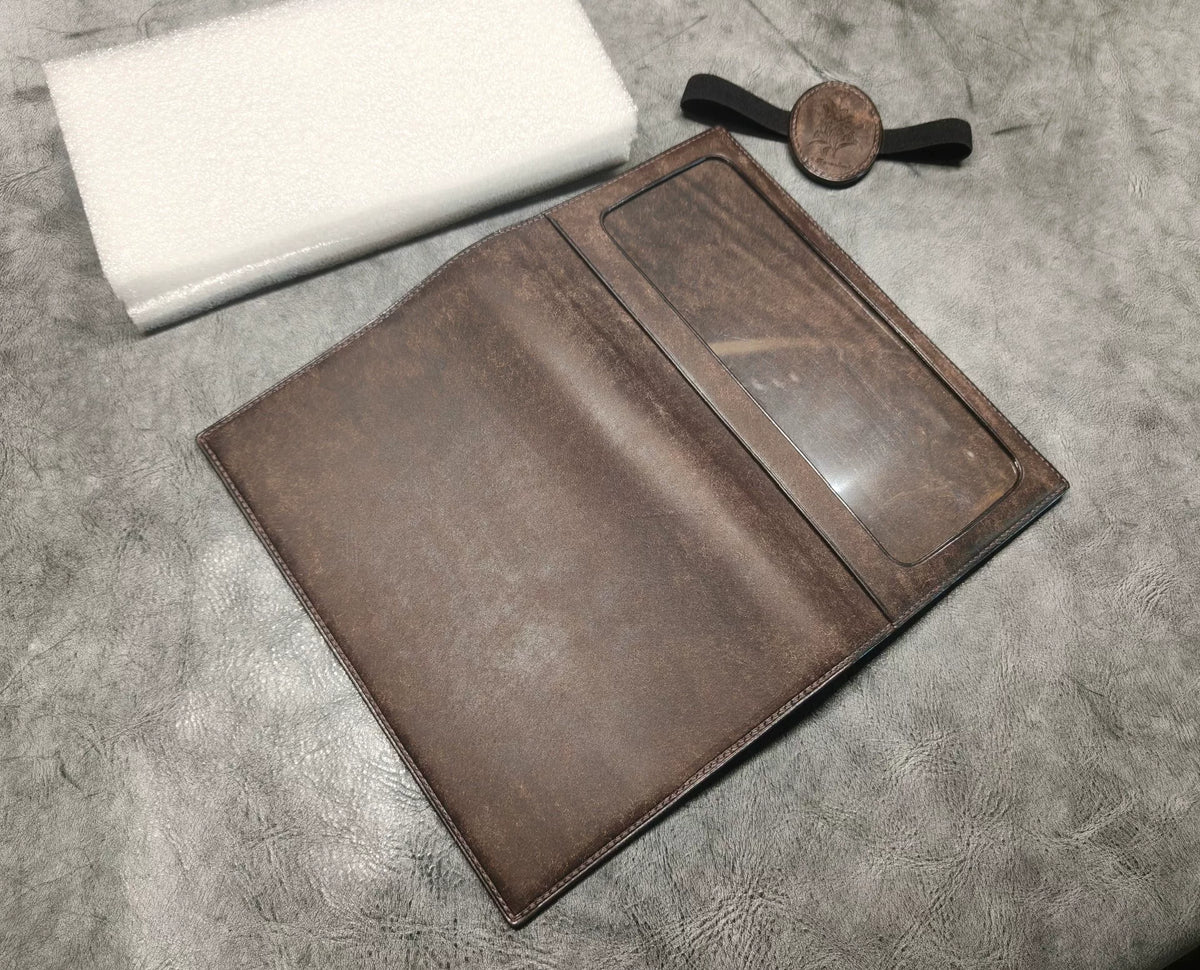 Funda para cuaderno A5S de páginas fijas en cuero Pueblo italiano
