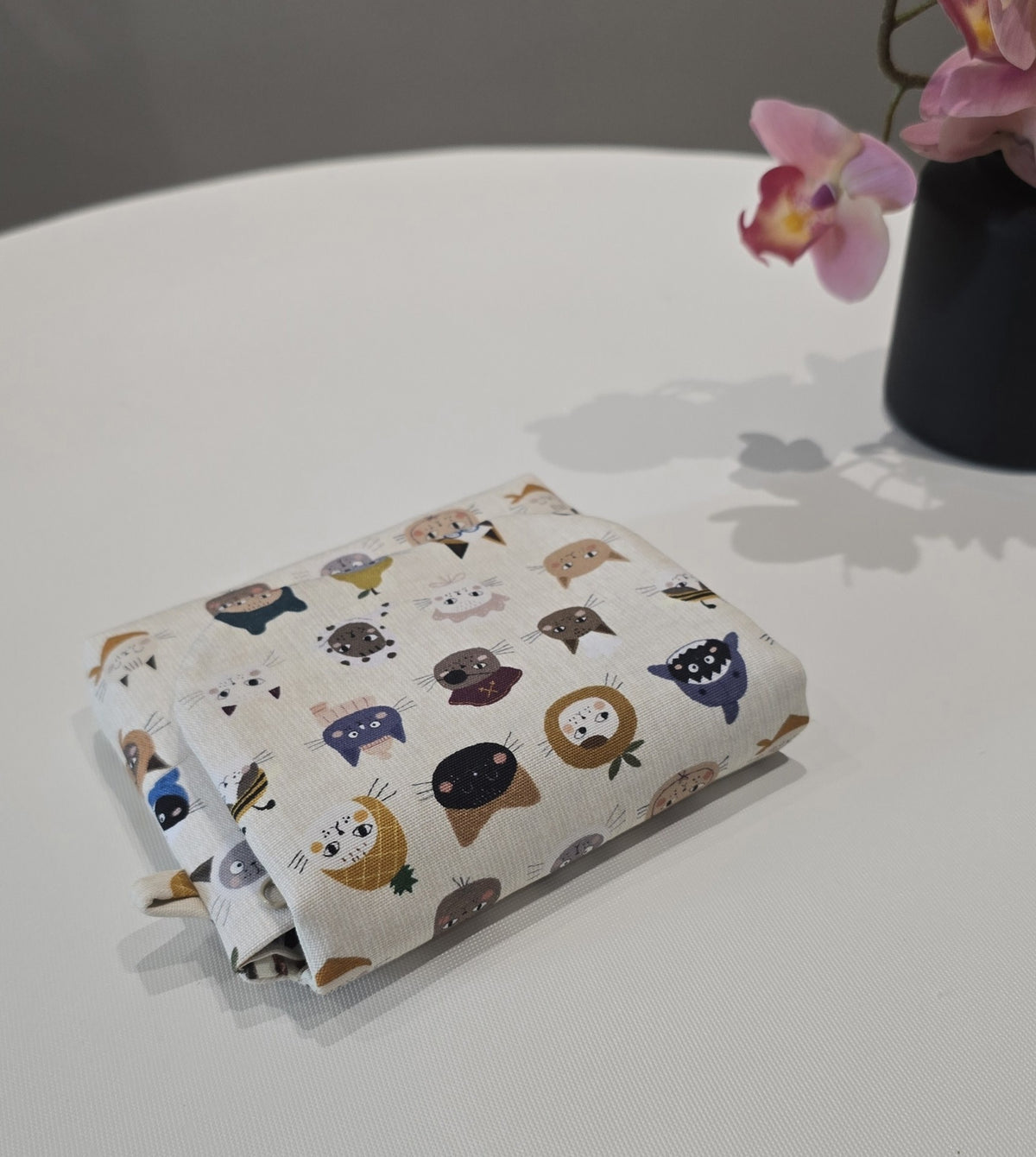 Cat Face Tissue Pouch Canvas Organizer
