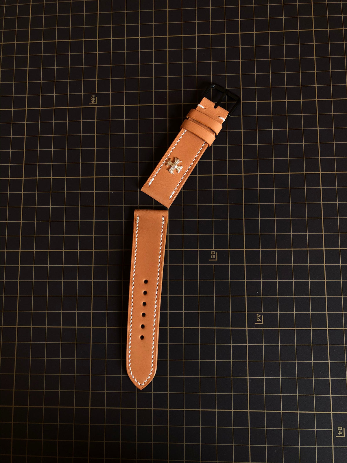 Japanese Oak Cowhide Watch Strap Natural Leather